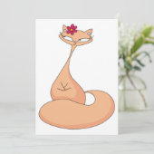 Invitation Chat avec Fleur Cute Kawaii Kitty (Debout devant)