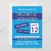 Invitation Chat avec verre à shot d'anniversaire (Dos)