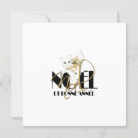 Chat Blanc, Noël et Bonne Année