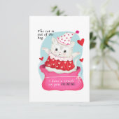 Invitation Chat blanc Petite Valentine Vintage traditionnelle (Debout devant)
