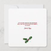 Invitation Chat Chaos Arbre de Noël Design Aquarelle (Dos)