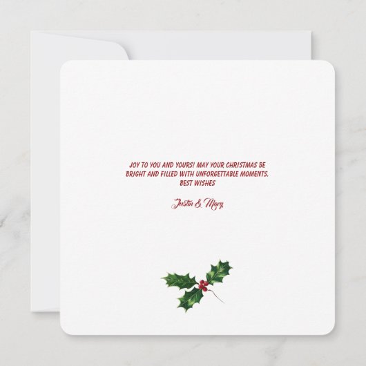 Invitation Chat Chaos Arbre de Noël Design Aquarelle (Dos)