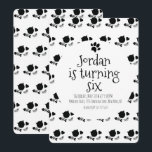 Invitation Chat Chaton Animal Patte Noir Blanc Anniversaire F<br><div class="desc">Boutique Cartes d'Invitation et Fournitures de Fête Minimalistes pour Chat Conçues par Dream Big Digital Design</div>