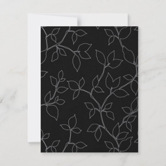 Invitation Chat & Chouette Halloween Nuptiale Douche Invitati (Dos)