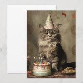 Invitation Chat d'anniversaire (Devant / Derrière)