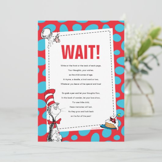 Invitation Chat dans le livre Casquette Guest Book Party Sign (Debout devant)