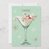Invitation Chat dans un verre à Martini (Devant)