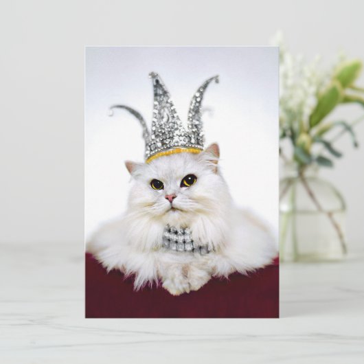 Invitation Chat dans une couronne (Debout devant)