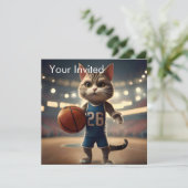 Invitation Chat de basket-ball, (Debout devant)