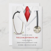 Invitation Chat de docteur blanc Ecole moderne de soins infir (Devant)