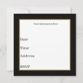 Invitation Chat de hibou vintage cool (Dos)