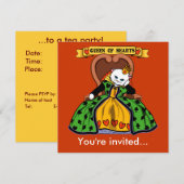 Invitation Chat de la reine des coeurs (Devant / Derrière)