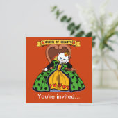 Invitation Chat de la reine des coeurs (Debout devant)