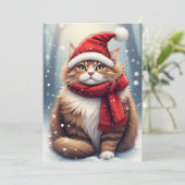 Invitation Chat de la saison des fêtes (Debout devant)