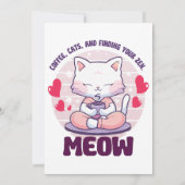 Invitation Chat de méditation - Chat Kawaii (Dos)