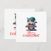 Invitation Chat de Noël  (Devant / Derrière)