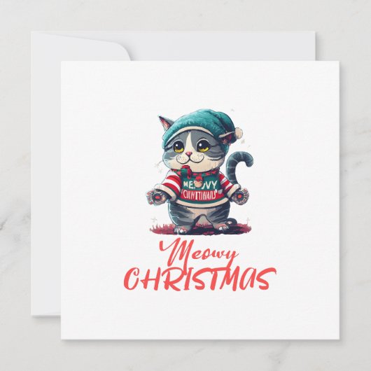 Invitation Chat de Noël  (Devant)
