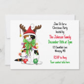 Invitation Chat de Noël amusant (Devant)