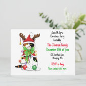 Invitation Chat de Noël amusant (Debout devant)