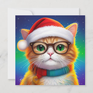 Invitation Chat de Noël en tant que Père Noël