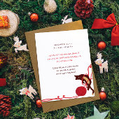Invitation Chat de Noël joyeux - Chat joueur avec des rubans