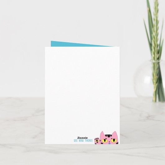 Invitation Chat de poche Alien (Dos)