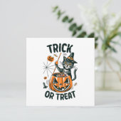 Invitation Chat d'Halloween abstrait (Debout devant)