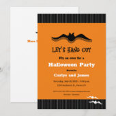 Invitation Chat d'Halloween, Allons-y (Devant / Derrière)