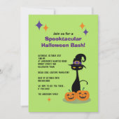 Invitation Chat d'Halloween atomique du milieu du siècle (Devant)