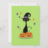 Invitation Chat d'Halloween atomique du milieu du siècle (Dos)