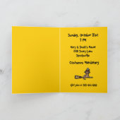 Invitation Chat d'Halloween sur baguette (Intérieur)