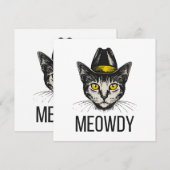 Invitation Chat Drôle de Miaou (Devant / Derrière)