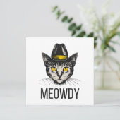 Invitation Chat Drôle de Miaou (Debout devant)
