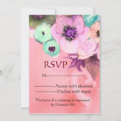 INVITATION CHAT ÉLÉGANT, GRAND DIVA CASQUETTE ET ROSE VALENTI (Dos)