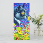 Invitation Chat en fleurs (Debout devant)