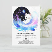 Invitation Chat en ligne Anniversaire enchantée (Debout devant)