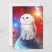 Invitation Chat en train de pleurer dans l'espace (Dos)