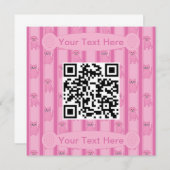 Invitation Chat et chien amusant et fantaisiste QR Code (Devant / Derrière)