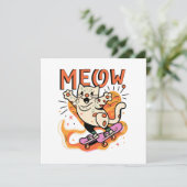 Invitation Chat Glissant Miaou (Debout devant)