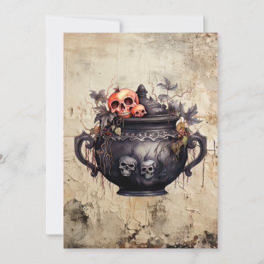 Invitation Chat gothique dans Mirror Halloween Dance Party (Dos)