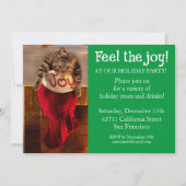 Invitation Chat gras dans le stock de Noël (Devant)