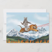 Invitation Chat guerrier chevauchant un tigre (Dos)
