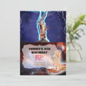 Invitation Chat guerrier tonnerre (Debout devant)