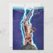 Invitation Chat guerrier tonnerre (Dos)