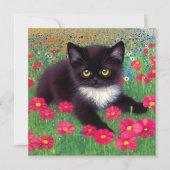 Invitation Chat Gustav Klimt Tuxedo (Devant)