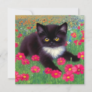 Invitation Chat Gustav Klimt Tuxedo