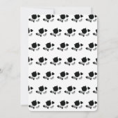 Invitation Chat Kitten Animal Paw Noir Blanc Anniversaire Fêt (Dos)