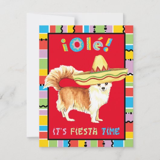 Invitation Chat long Fiesta Chihuahua (Devant)