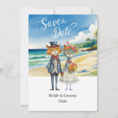 Invitation Chat Mariage Plage Mariage Thème (Devant)