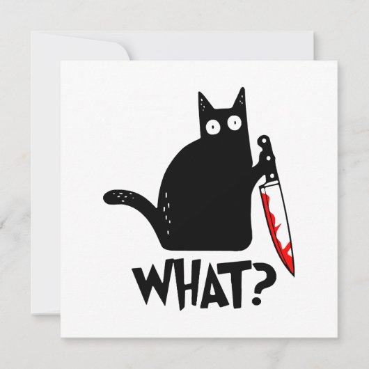 Invitation Chat Meurtrier Avec Couteau (Devant)